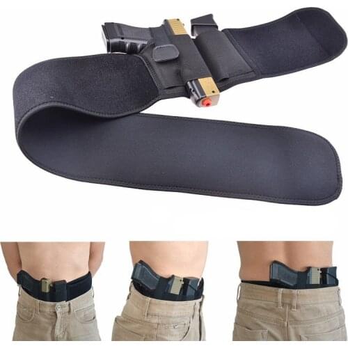 Elastic Tactical Gun Holster Military Right Left Handgun Airsoft Pistol Gun Hunting Magazine Mobile Phone Glock Pouch Waist Belt