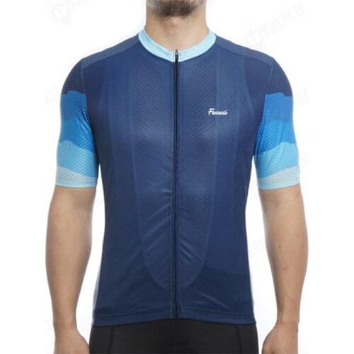 FRENESI 2020 Mens Summer Cycling Riding Short Sleeve Maillot Ciclismo Hombre Sport Bike Bicycle Shirt Black Jersey