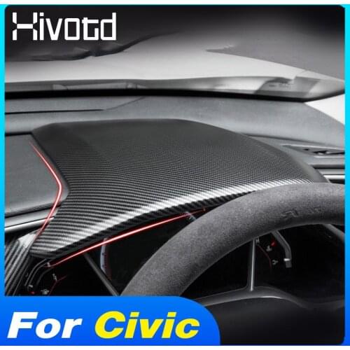 Hivotd Dashboard Covers Instrument Sunshade Panel Shield Sun Interior Protection Car Accessories For Honda Civic 10th 2016-2021