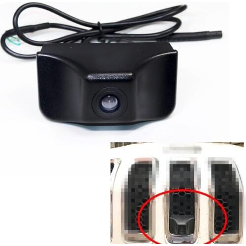 Night vision HD CCD Car front view camera for Jeep Cherokee 2016 2017 front positvie forward camera parking waterproof