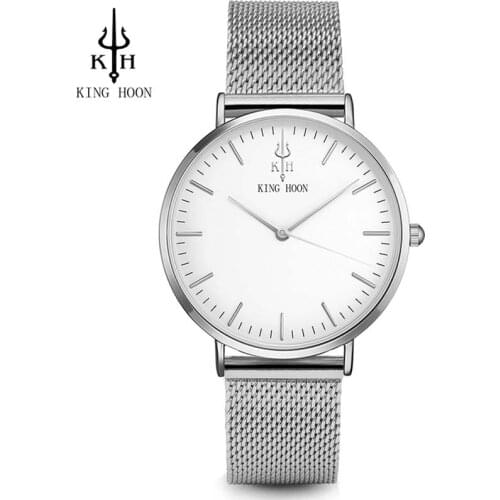 KING HOON Womens Silver Watch
