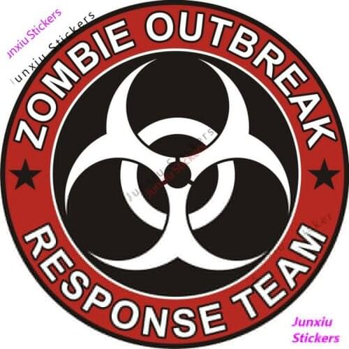 Reflective ZOMBIE Car Stickers and Decals Rear Windshield Bumper Window Trunk Cover Scratches Auto Accessories KK14*14cm