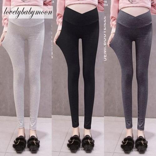 Low Waist Belly Cotton Maternity low-rise Legging Spring Casual Skinny Pants Clothes for Pregnant Women Autumn Pregnancy