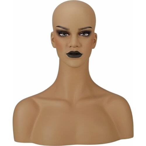 Female Firberglass Mannequin Manikin Dummy Head Bust For Wig Display