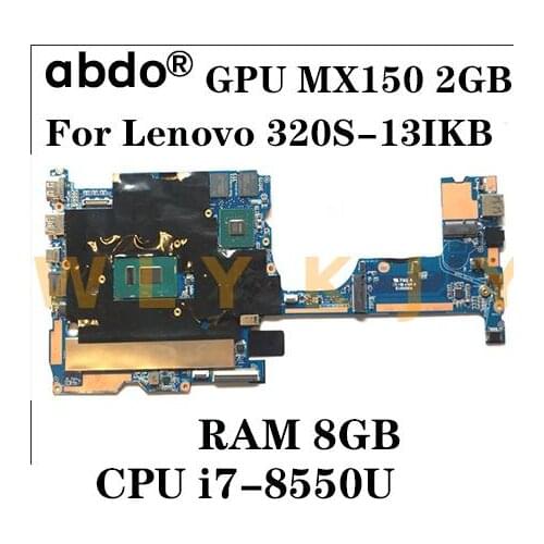 For Lenovo 320S-13IKB 320S-13 laptop motherboard 1701A_05_01 V13 320S-13 CPU i7-8550U GPU 2GB MX150 8GB RAM tested 100% working