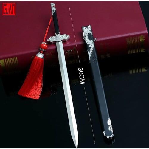 Alloy Sword Toy Model Animation Magic Weapon Surrounding Wei Wuxian Casual Sword 30 Cm Large Sheath Sword Alloy Weapon Pendant