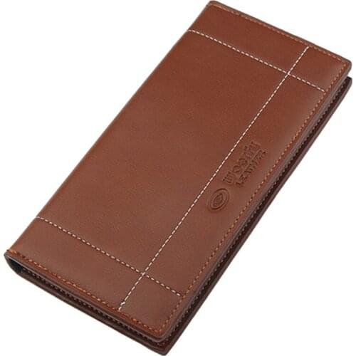 Mens Casual Wallet Long Money Clip Bag Retro Clutch
