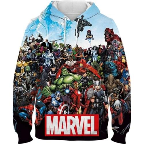 The Avengers Hoodies Mens clothes Autumn 3D Print New Cool Boy Girl Kids Oversized Hooded Sweatshirts Streetwear Women Pullover