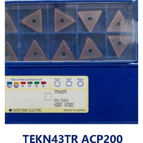 Original TEKN 43TR TEKN43TR ACP200 Carbide Milling Inserts Lathe Cutter TEKN43 Turning Tool CNC 10pcs