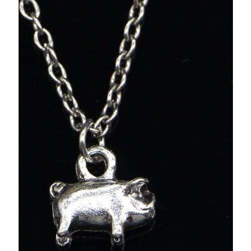 New Fashion Necklace 11x11x4mm lovely pig Pendants Short Long Women Men Colar Gift Jewelry Choker