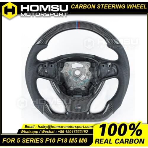 Custom Alcantar carbon fiber steering wheel for bm w f10 F18 m5 m6 led m steering wheel