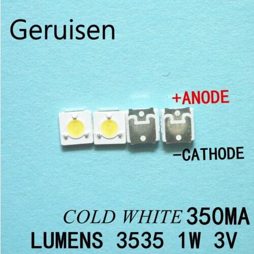 50pcs LUMENS LED Backlight 1W 3V 3535 3537 Cool white LCD Backlight for TV TV Application A127CECEBUP8 Style-3