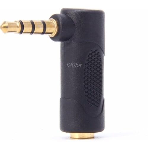 1PC 3.5mm Jack Right Angle Male To Female Audio Stereo Headphone Plug Adapte Q01 Dropship