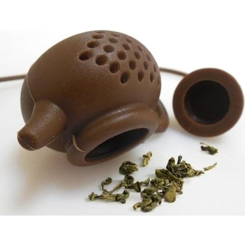1Pcs Creative Teapot-Shape Tea Infuser Strainer Silicone Tea Bag Leaf Filter Diffuser Teaware Teapot Accessory Kitchen Gadget