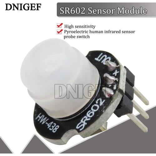 1 PCS SR602 Sensor Module MINI Motion Sensor Detector SR602 Pyroelectric Infrared PIR Kit Sensory Switch Bracket for Arduino
