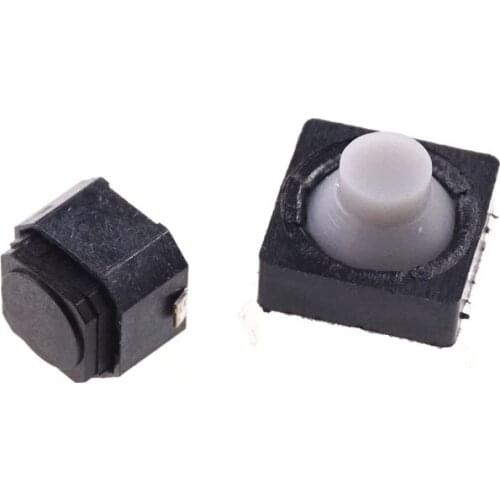 10 pcs Silent Switch Tact Push Button SPST silicone keybutton Tactile Switches Momentary Normally Open NO PCB Solder