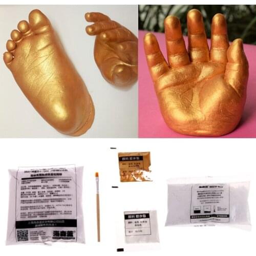 3D Plaster Handprints Footprints Baby Kids Adult Hand & Foot Casting Mini Kit Keepsake Gifts