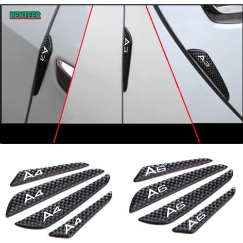 4pcs/lot Car Door Protector Stickers For Audi sline A3 A4 A6