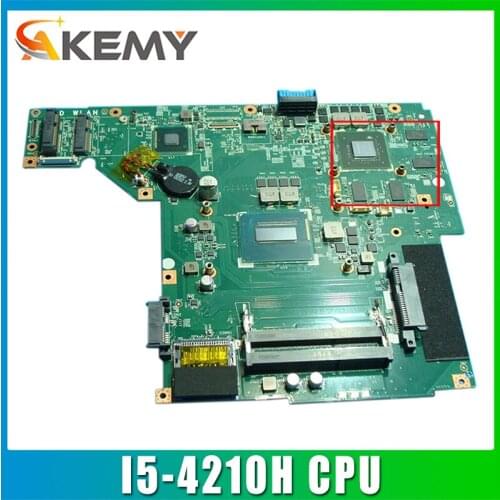 AKEMY FOR MSI GE60 GP60 Laptop Motherboard MS-16GH1 VER:1.0 With SR1Q0 I5-4210H CPU DDR3L N15P-GT-A2 GTX850M 2GB