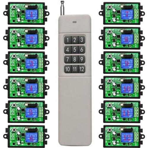 3000M Long Range DC12V 24V 1CH RF Wireless Remote Control Relay Switch light /lamp/ Garage Doors shutters projection screen