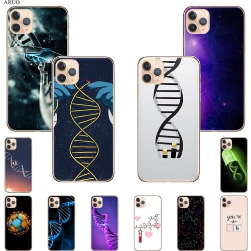 Science DNA Chemistry Phone Case for iPhone 12 11 Pro Max X XR XS MAX 6 6s 7 8 Plus 5 5s SE Fashion Transparent Soft cases Cover