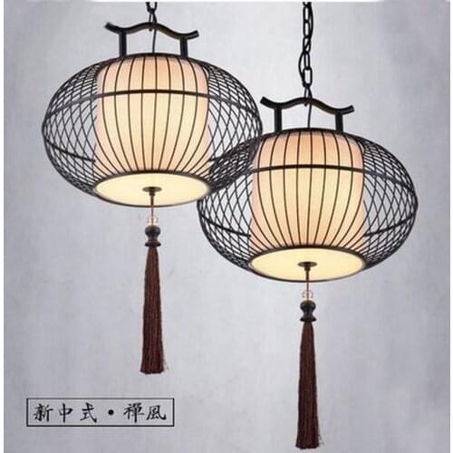 Black retro pendant lights bar for home lighting modern vintage cage lights wire lamp Industrial cage Birds Golden pendant lamps