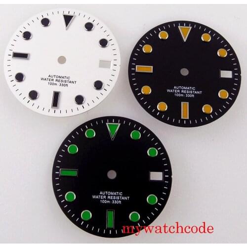 28.5mm Black White Watch Sterile Watch Dial For NH35A NH36A MIYOTA 8215 821A ETA 2836 2824 DG 2813 3804 Automatic Movement