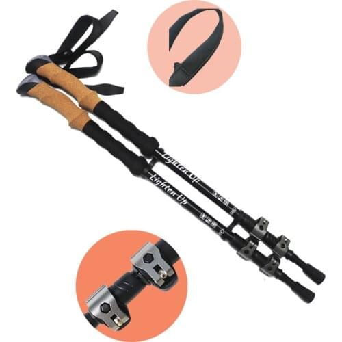 EVA 3 Extractable Walking Cane Accessories Super Aluminum Alloy Outdoor Walking Cane Hiking Impact Resistant Mountaineering