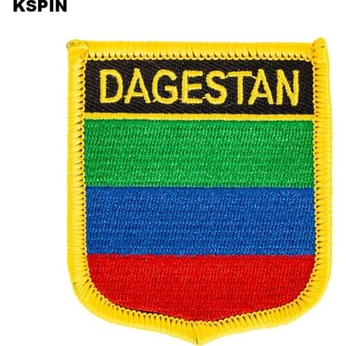 Dagestan Flag Embroidery Patches Iron on Saw on Transfer patches Sewing Applications for Clothes in Home&Garden