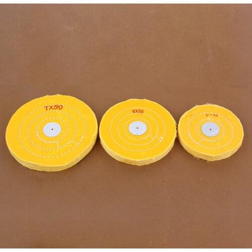 Cotton Cloth Buffing Wheel For Jewelry Metal Mirror Polishing Abrasive Tools 2.5''/3"/4"/5"/6"/7"/8"
