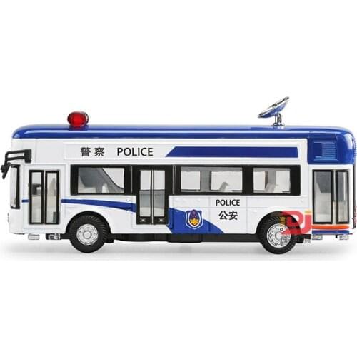 Simulation alloy bus car model of childrens acousto-optic force return bus Pull Back Flashing Musical Birthday Gift Car toys