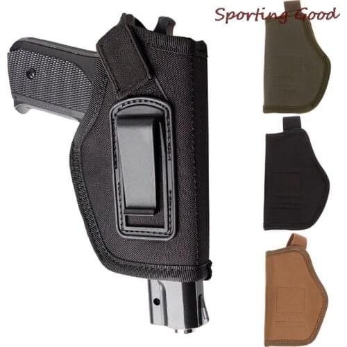 Brand new leather case concealed soft and comfortable nylon metal clip tactical waist cover right hand revolver Glock pony