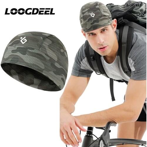LOOGDEEL Breathable Summer Cycling Caps Skin-friendly Ice Fabric Anti-UV Bicycle Head Scarf Helmet Sports Fishing Running Hats
