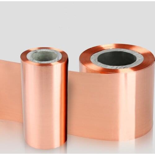0.05X100mm Thickness 10meters Copper Strip Thin Copper Foils Grounding Belt Red Purple Copper Sheets Conductive Roll