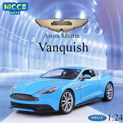 Welly 1:24 Aston Martin VANQUISH alloy car model Diecasts & Toy Vehicles Collect gifts Non-remote control type transport toy