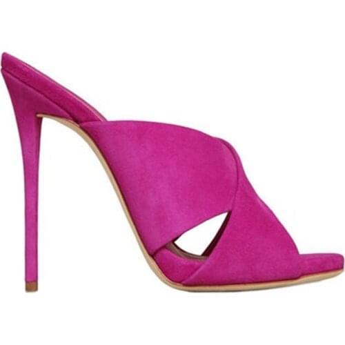 Fashion Slingback High Heel Slippers Women Summer Shoes Thin High Heels Sandals Concise Designer Elegant Handmade Shoes