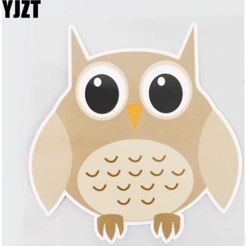 YJZT 12.5CMX13CM Cartoon Owl PVC Decal Individualization Car Sticker Accessories 11B-0370