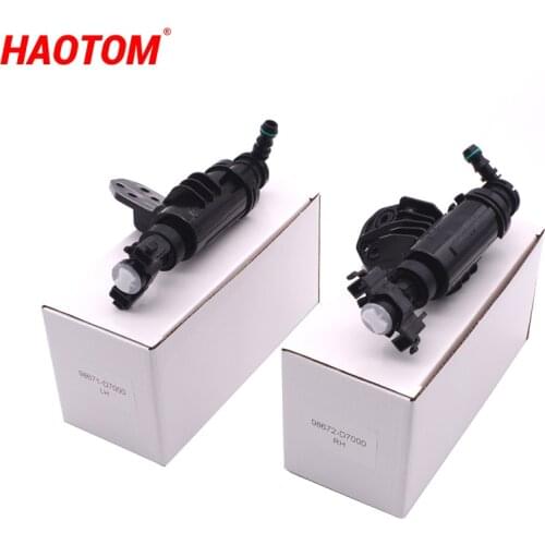 2PCS Left+Right Car Headlamp Headlight Cleaning Washer Spray Nozzle Jet Cover For Hyundai Tucson 98671-D7000 98672-D7000