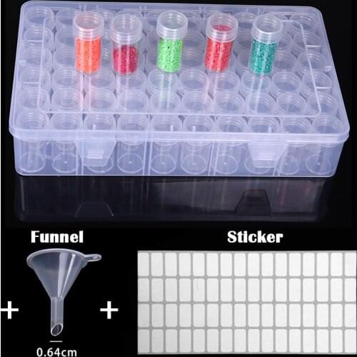 NEW 60 Bottles diamond painting storage box, portable bead storage box 60pcs container diamond painting accessories