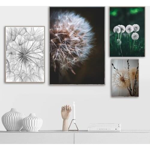 Dandelion Wall Art Canvas Painting Nordic Posters Prints Wall Pictures for Living Room Decoration