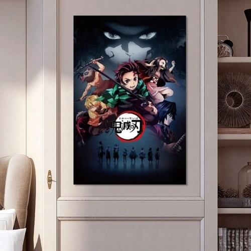 Japanese Anime Demon Slayer: Kimetsu no Yaiba Kamado Tanjirou Kamado Nezuko Wall Poster Wall Hanging Poster Home Decor