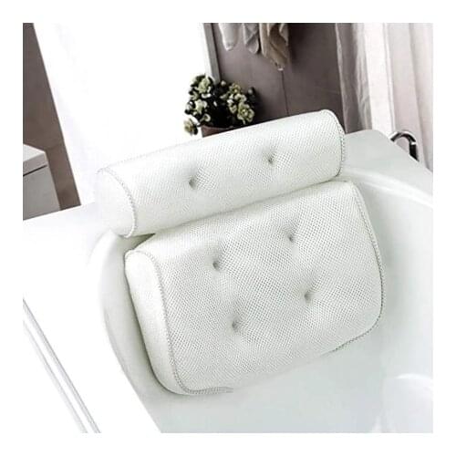 SPA Bath Pillow with Suction Cups Neck and Back Support Headrest Pillow Thickened for Home Hot Tub Bathroom Cushion Accersories