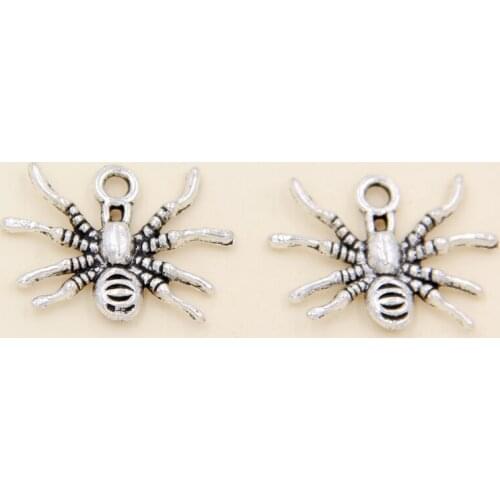 Wholesale 70pcs Tibetan Silver Aninals Spider Charms Pendants 19x14mm