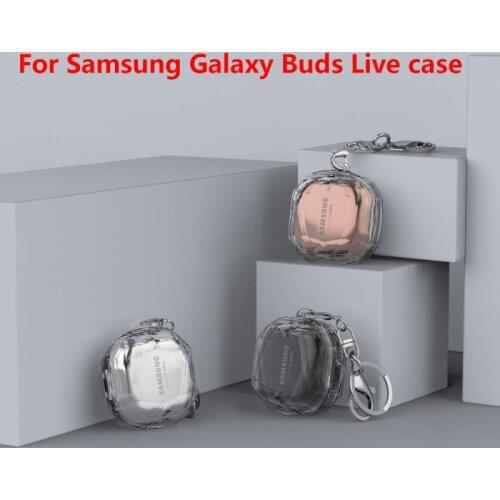 Hot Soft Silicone Case For Samsung Galaxy Buds Live Case 3D Diamond Earphone Case Headset Accessories With Keychain