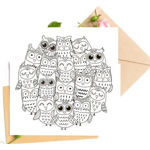 Owl Background Transparent Clear Stamps For DIY Scrapbooking/Card Making Stamps Fun Decoration Supplies
