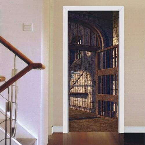 Colomac 3D stereo wall door sticker self-adhesive door renovation decorative creative living room bedroom decoration accessories