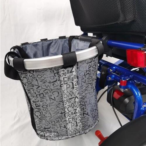 Wheelchair Bag Provides Storage Area Aluminum with Easy Access Pouch and Pockets, Flexible Straps Allow for Easy Install, Black