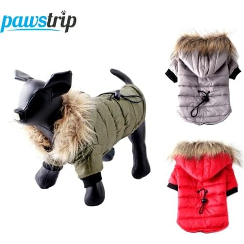 Pawstrip XS-XL Warm Small Dog Clothes Winter Dog Coat Jacket Puppy Outfits For Chihuahua Yorkie Dog Winter Clothes Pets Clothing