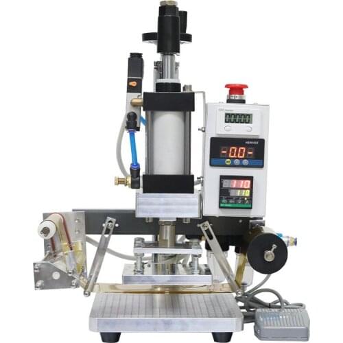 WT-QS101 Bronzing Machine Pneumatic Hot Foil Stamping Machine Leather Wood Furniture Album Heat Press Machine Gilding Press