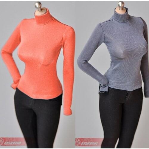 1/6 Scale Female Turtleneck Tights Long SleeveT-shirt Model Clothing Toys For 12inch Woman Doll